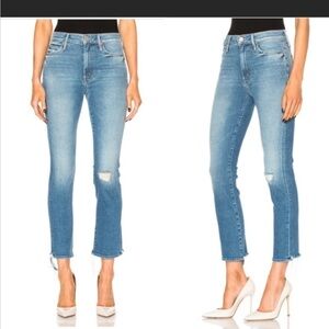 MOTHER High Waisted Rascal Ankle Crop in Love Gun 26